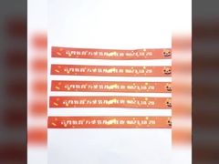 Custom Logo Woven Cloth Wristbands for Promotion and Events With Screen Printing