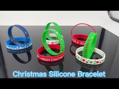 Customized Silicone Wristbands Merry Christmas For Advertising Promotional Business Event