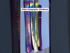 Personalized Glitter Shiny Holographic Paper Wristband
