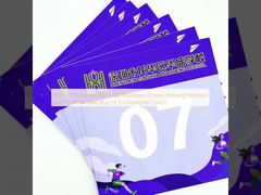 0.5mm Thickness Race Bib Numbers Screen Printing Method and in White Red Blue or Customized Colors