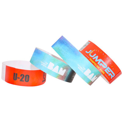 Customizable Tyvek Security Wristbands , Dupont Festival Paper Wristbands