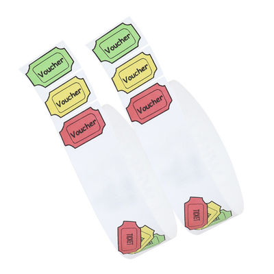 Colored Printed Tyvek Wristbands For Events Synthetic Water Resistant