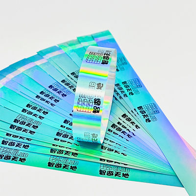 Eco Friendly Glitter Wristbands , Holographic Laser Printing Wristband