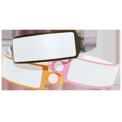 Soft PVC Bracelets , Heat Transfer Printing Self Adhesive Wristbands