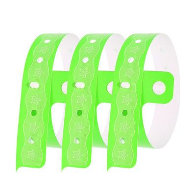Custom Event PVC Wristbands Silk Screen Printing Waterproof Security