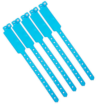 Snap Lock Vinyl Event Wristbands Adjustable Size Security ID Bracelets