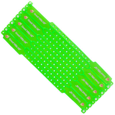 Soft Personalised Vinyl Wristbands , Snap Lock Vinyl ID Wristbands