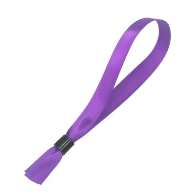 Adjustable Size Woven Cloth Wristbands Embroidered Safe Event Bracelets