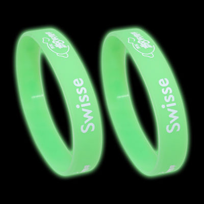 Colorful Printed Silicone Wristbands Customizable Bracelets 20-25cm Length