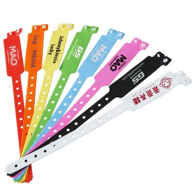 Customizable Plastic Vinyl Event Wristbands Disposable Waterproof Activity Event sales promotion Gift Wristband