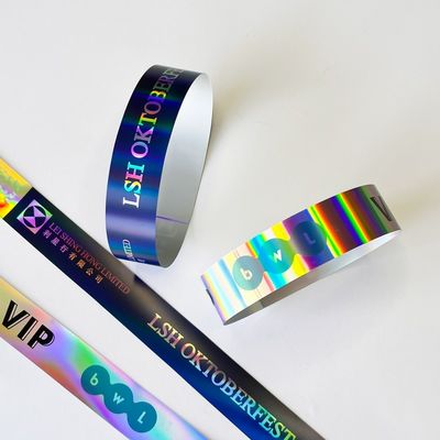 Customized Event Wristband Shiny Bracelet Laser Glitter Party Activity Wristband For Adult Kids