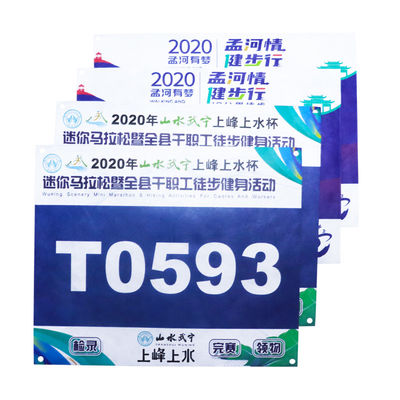 Custom Competition Player Identification Numbers Customizable Color Race Biking Marathon Match Contestant Number Bibs