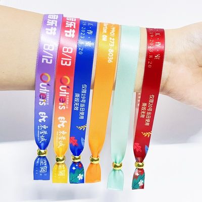 Hot Selling Custom Logo Polyester Woven Cloth Wristbands Gift For Promotion And Events Adjustable Length Woven Wristband