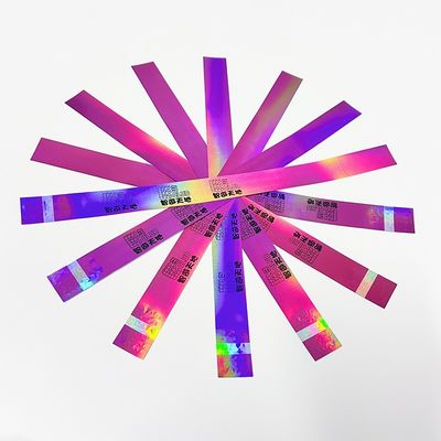 Factory Wholesale Laser Glitter Flash Wrist Strap Customized Style Barcode Logo Shiny Laser Paper Wristband For Events