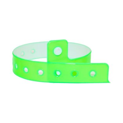 Manufacturer Disposable Custom Wristband Neon Fluorescent Color Waterproof Plastic Vinyl PVC Event Party Gift Wristband