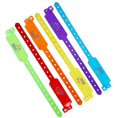 Vinyl PVC Waterproof Event Party Gift Wristband with Customizable Design and Neon Fluorescent Color Option