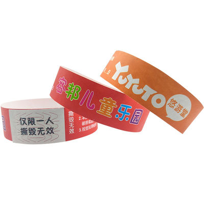 Adjustable Tyvek Dupont Wristband Activity Barcode Events Paper Event Admission Bracelet