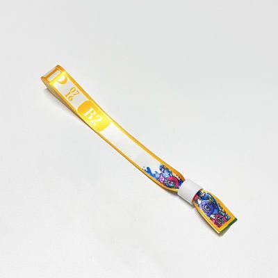 Custom Logo Polyester Woven Cloth Wristbands Concert Promotion Events Gift Adjustable Length