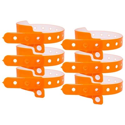 Custom Disposable Wristband Plastic Waterproof Vinyl PVC Neon Fluorescent Color Event Party Gift Wristband