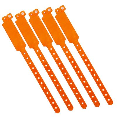 Disposable Custom Wristband Neon Fluorescent Color Plastic Vinyl PVC Waterproof Event Party Wristband