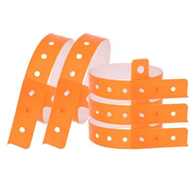 Factory Disposable Customizable Wristband Neon Multi Color Plastic Vinyl PVC Waterproof Event Gift Wristband