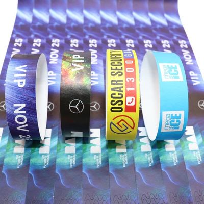 Manufacturer Tyvek Dupont Paper Wristbands Park Activity With Barcode Number Paper Event Admission Bracelet