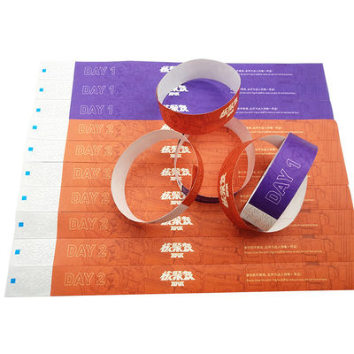 Factory Waterproof Sweat Resistant Tyvek Dupont Wristbands For Events Barcode Variety Of Colors Paper Event Bracelet