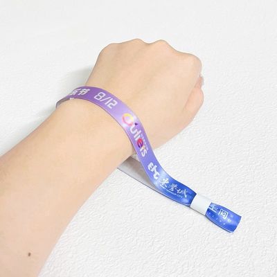 Adjustable Length Woven Cloth Fabric Wristbands for Concert Promotion Events Gift OEM