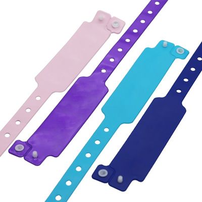 Custom Disposable Wristband with Snap Lock Closure and Silk Screen Printing Options