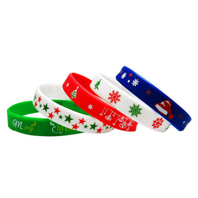 Customized Silicone Wristbands Merry Christmas For Advertising Promotional Business Event
