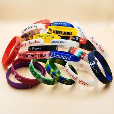20cm-25cm Length Customized Silicone Bracelet for Basketball Ball-Game Star Promotion