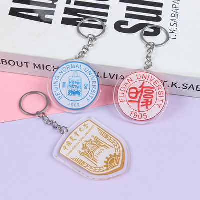 Customized Souvenir Acrylic Keychain for School Fete Day Printing Silk Screen Printing