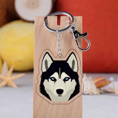 Custom Holographic Acrylic Keychain , Cute Animal Design Acrylic Picture Keychain