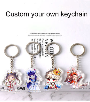 Transparent Acrylic Keychain Durable and Clearly Printed Ideal Gift with Metal Ring