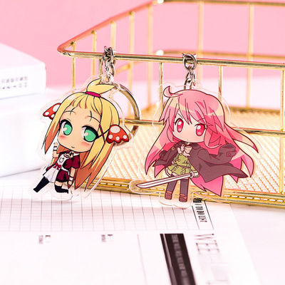Factory Pattern Printed Acrylic Keychain Cute Cartoon Character Idol Durable Metal Ring Charms Acrylic Keychain