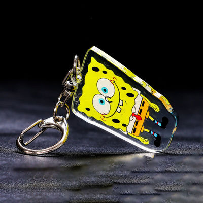Pattern Printed Acrylic Keychain Cute Cartoon Character Cute Durable Metal Ring Charms Acrylic Keychain Manufacturer