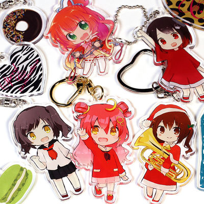 Manufacturer Pattern Printed Acrylic Keychain Caricatur Cartoon Character Cute Charm Acrylic Keychain