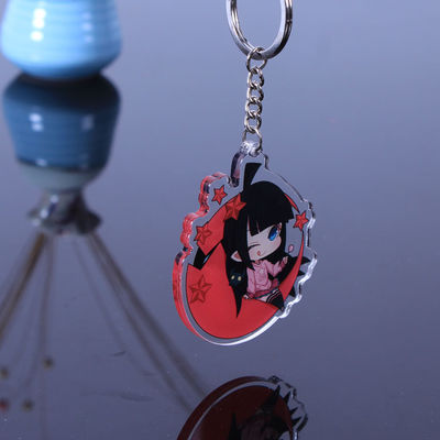 Manufacturer Cartoon Pattern Printed Acrylic Keychains Caricatur Cartoon Character Cute Charm Acrylic Keychains