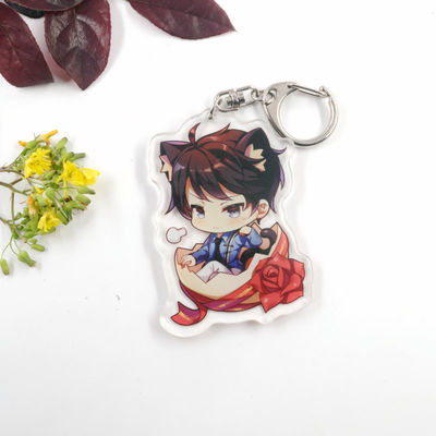 Manufacturer Custom Cartoon Pattern Printed Acrylic Keychain Caricatur Cartoon Character Cute Charm Acrylic Keychains