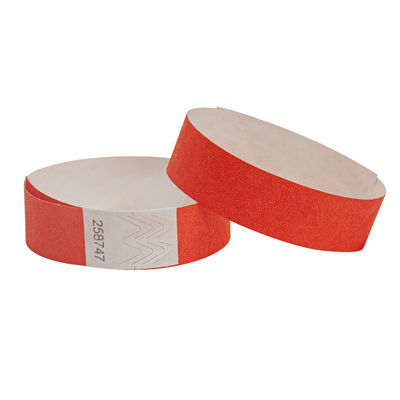 Custom Tyvek Event Wristbands With Barcoding Numbered Waterproof For Pool Party Identification Admission Paper Bands