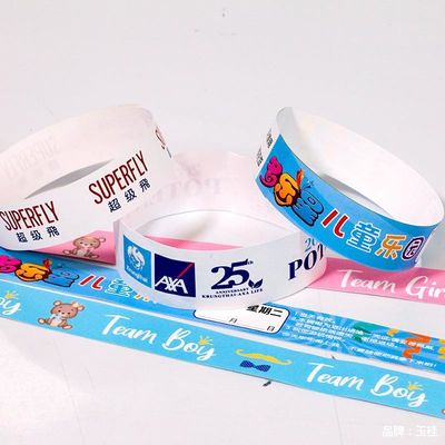 Custom Tyvek Events Wristband With Bar Code Numbered Waterproof Pool Event Identification Admission Paper Wristbands
