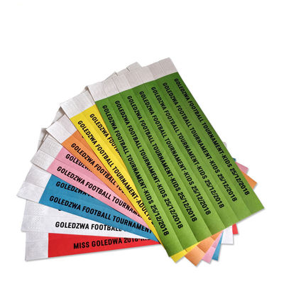 Custom Tyvek Event Wristband With Barcoding Numbered Waterproof Pool Party Identification Entry Admission Paper Band