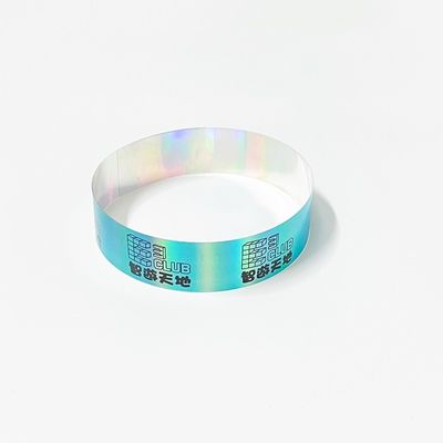 Disposable Adjustable Neon Rainbow Laser Glitter Wristband for Unisex Event Concert Music Festival Wristband