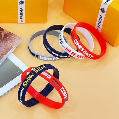 Personalized Silicone Wrist Bands for Soccer and Basketball Games Length 20cm-25cm