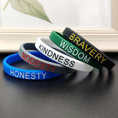 1-5mm Width Silicone Wrist Bands for Customized Business Events and Sports Souvenirs