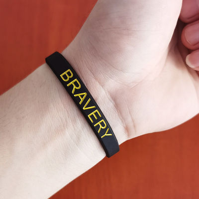 Factory Slogan Watchword Printed Adult Bracelets Custom Business Event Souvenir Gift Silicone Wristbands