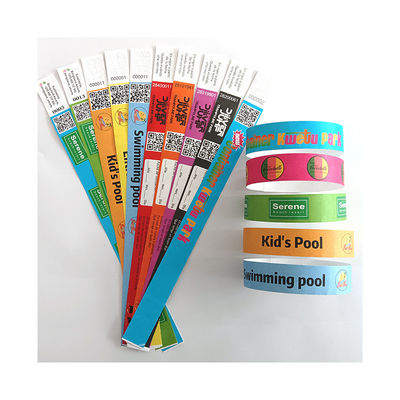 Waterproof Tyvek Paper Wristbands with Sequential Numbering and Full Color Printing