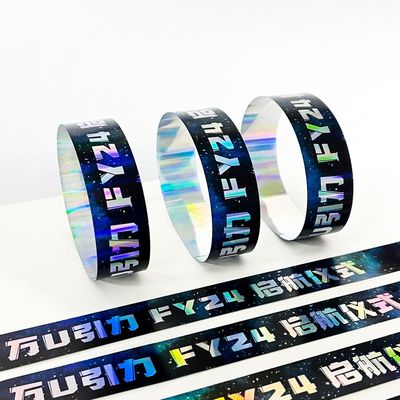 Factory Customization Event Wristband Shiny Laser Glitter Concert Music Festival Party Activity Wristband For Adult Kids