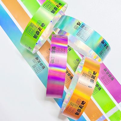 Factory Customization VIP Wristbands Glitter Shiny Laser Concert Music Festival Party Activity Bracelets For Adults Kids