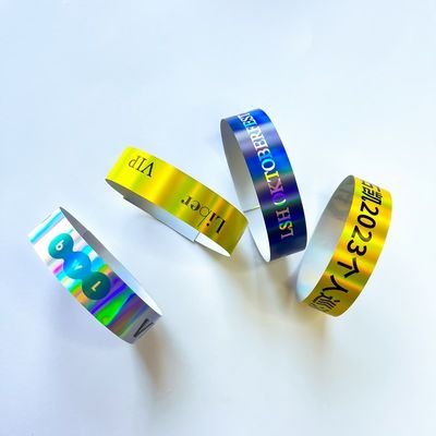Factory Custom Event VIP Wristbands Glitter Shiny Laser Concert Music Festival Party Activity Bracelets For Adults Kids
